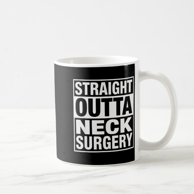Funny Neck Surgery Art For Men Women Injury Neck S Coffee Mug (Right)