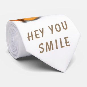 Funny Neck Tie with Happy Ducks - Smile