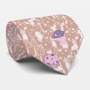 Funny Neck Tie with Mushroom Pattern