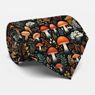 Funny Neck Tie with Mushroom Pattern