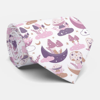 Funny Neck Tie with Mushroom Pattern