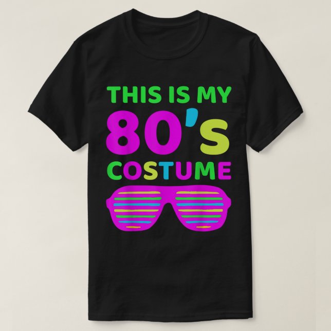 Funny Neon 80s Costume Retro Design T-Shirt (Design Front)
