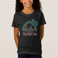 Funny Neon Blobfish – Quirky Deep Sea Cartoon