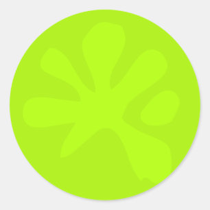Funny neon green slime graphic modern fun kids classic round sticker