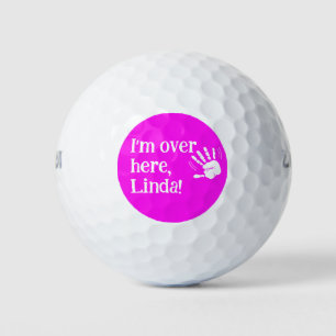 Funny Neon I'm Over Here Golf Balls