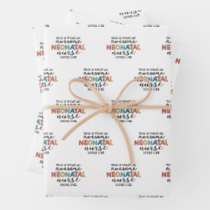 Funny Neonatal Nurse Awesome Appreciation Wrapping Paper Sheet