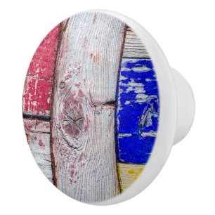 Funny Neoplasticism wooden art style Ceramic Knob
