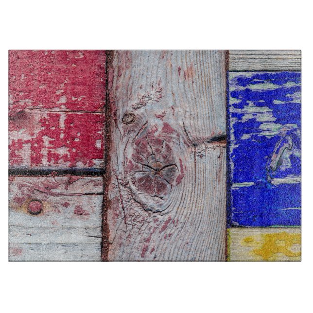 Funny Neoplasticism wooden art style Cutting Board (Front)