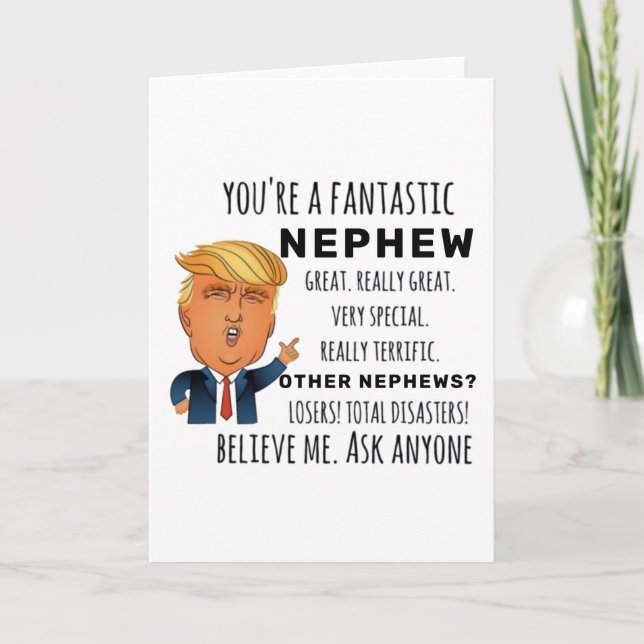 Funny Nephew Birthday Best Gift Card (Front)