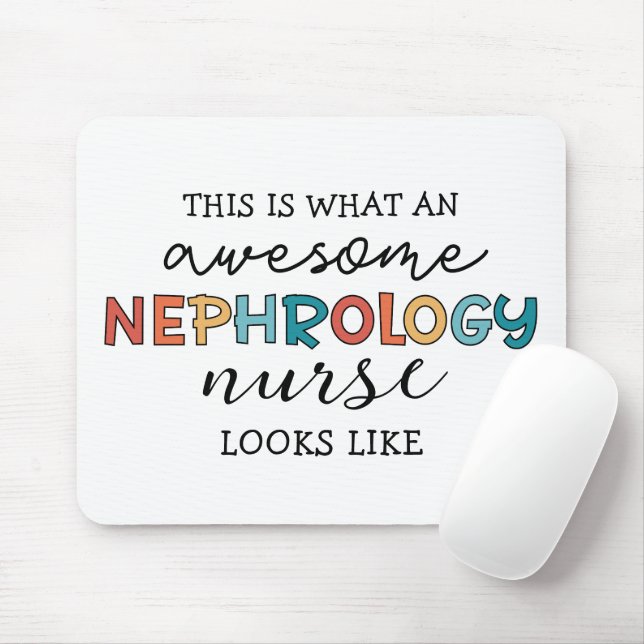 Funny Nephrology Nurse Awesome Appreciation Mouse Mat (With Mouse)