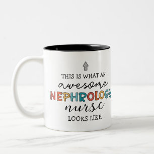 Funny Nephrology Nurse Awesome Appreciation Two-Tone Coffee Mug
