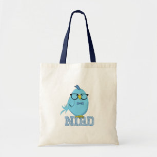 Funny Nerd Bird with Glasses Cute Bird Pun Geek Tote Bag