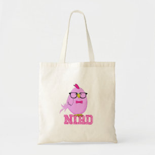 Funny Nerd Bird with Glasses Cute Bird Pun Geek Tote Bag