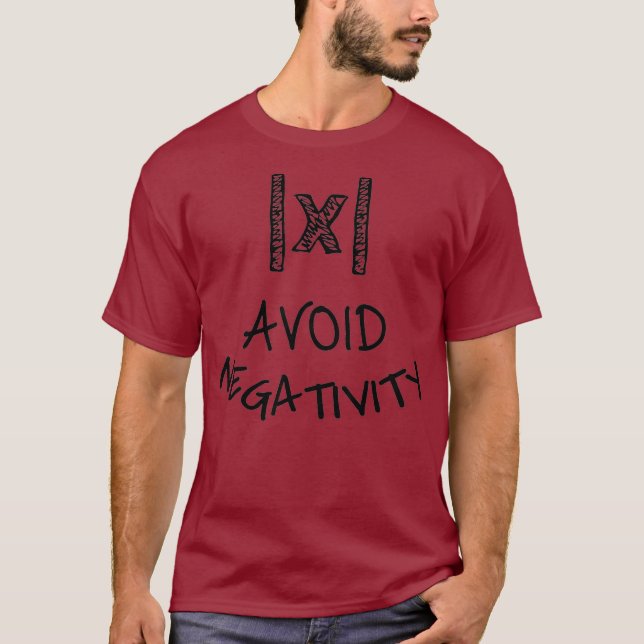 Funny Nerd Teacher AVOID NEGATIVITY  Absolute T-Shirt (Front)