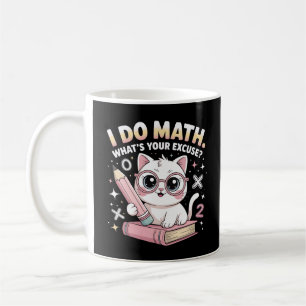Funny Nerdy Cat with Glasses – Math Teacher Coffee Mug