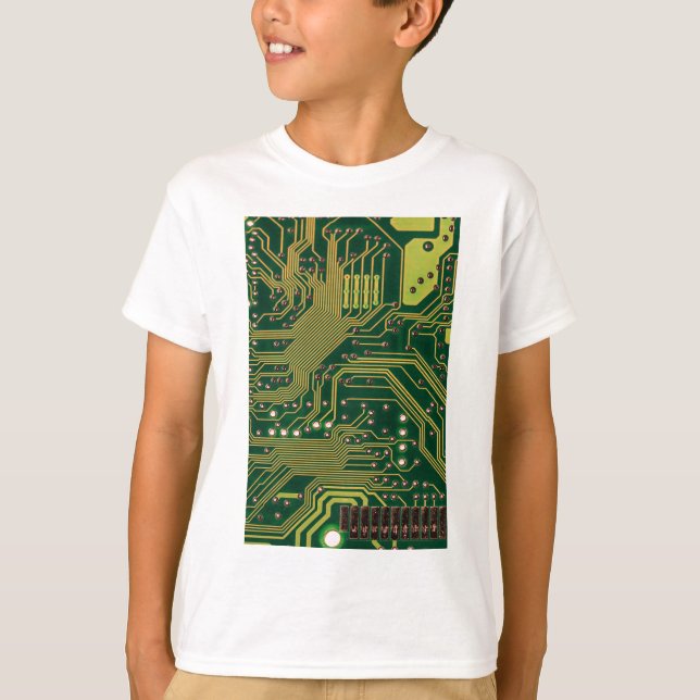 Funny Nerdy Computer Motherboard T-Shirt (Front)
