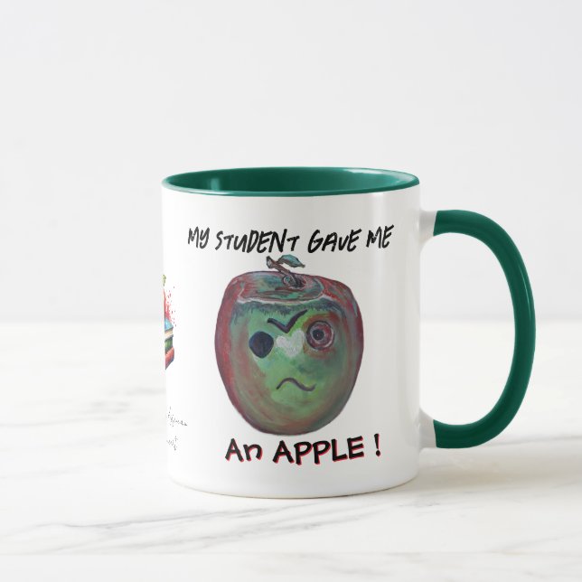 Funny Nerdy Educators Apple Mug (Right)