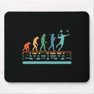 Funny Nerdy Evolve Dminton Player Evolution Sports Mouse Mat