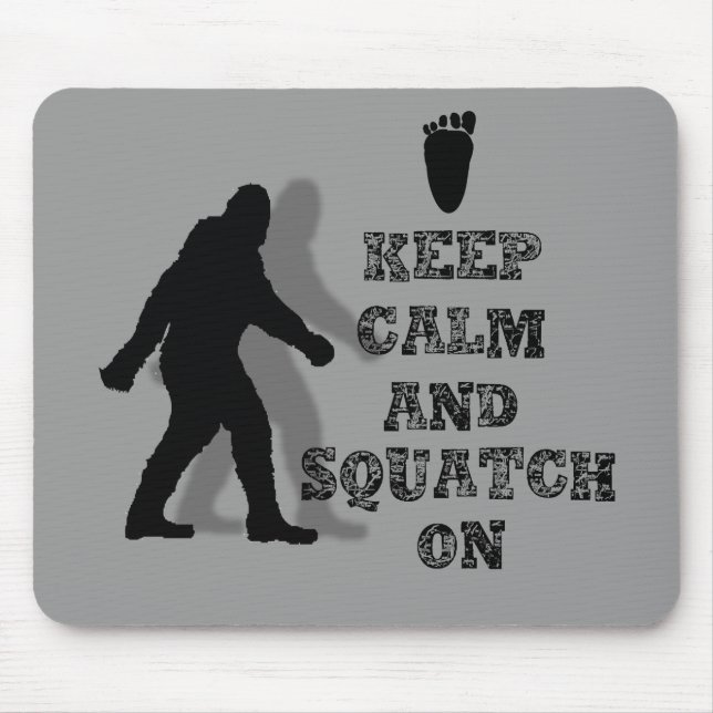 funny nerdy geek big foot sasquatch mouse mat (Front)