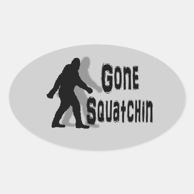 funny nerdy geek big foot sasquatch oval sticker (Front)