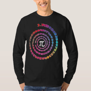 Funny Nerdy Geeky Math Pictograph Pi Day Spiral Sc T-Shirt