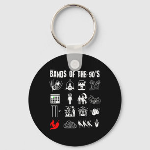 Funny Nerdy Iconic Alternative Rock Bands Of The 9 Key Ring