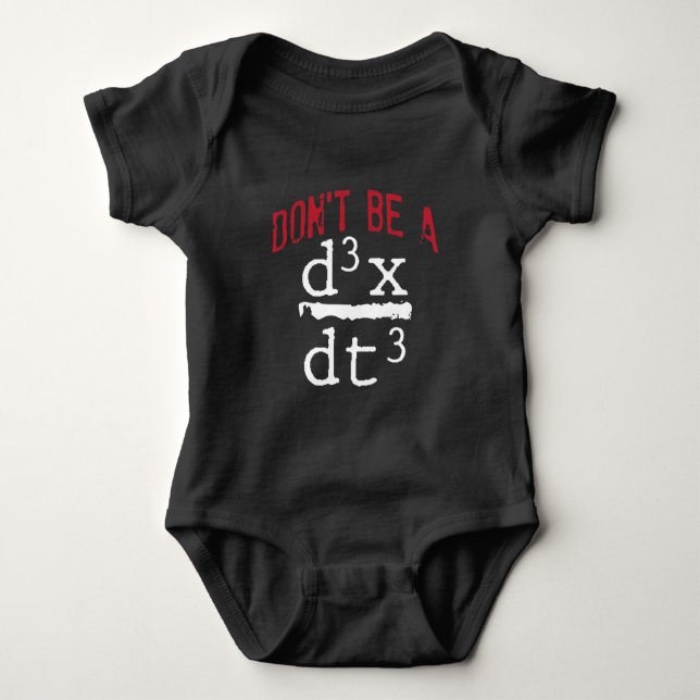 Funny Nerdy Math Physics Joke Geek mathematics Baby Bodysuit (Front)