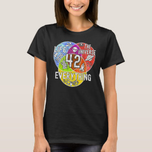 Funny Nerdy Meaning of Life 42 Venn Diagram Math T T-Shirt