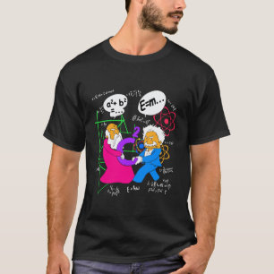 Funny Nerdy Pythagoras Fighting Over C Squared Mat T-Shirt