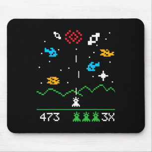 Funny Nerdy Vintage Astrospace Video Gamer Geek Gi Mouse Mat