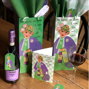 Funny Nervous Wine Lady  Wine Gift Bag