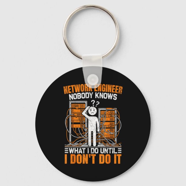 Funny Network Engineer Design For Men Network Engi Key Ring (Front)