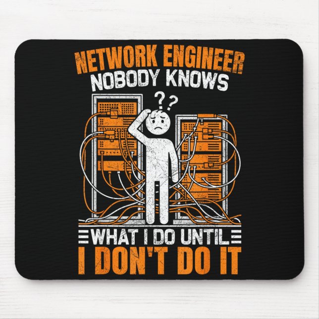 Funny Network Engineer Design For Men Network Engi Mouse Mat (Front)