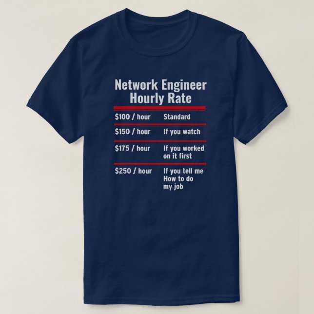 Funny Network Engineer Graphic Information T-Shirt (Design Front)
