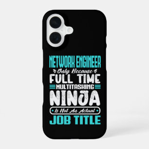 Funny Network Engineer Job Title Profession Skills iPhone 16 Case