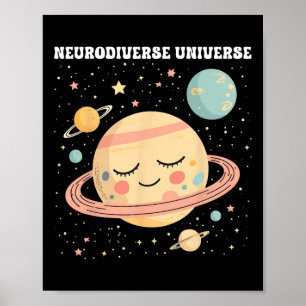 Funny Neurodiverse Universe Sped Teacher Autism Aw Poster