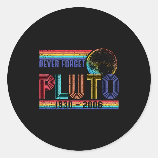 Funny Never Forget Memorial Space Science Astronom Classic Round Sticker (Front)