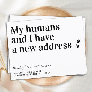 Funny New Address Dog Pet Moving Announcement Postcard