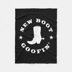 Funny New Boot Goofin Cowboy Boot Meme Quote Fleece Blanket