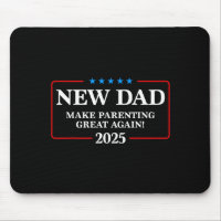 Funny New Dad Est 2025 Make Parenting Great Again 