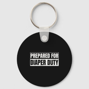 Funny New Dad Gift For A Diaper Duty Prop Dad Key Ring