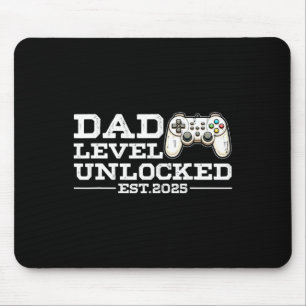 Funny New Dad Level Unlocked 2025 Video Game Fathe Mouse Mat