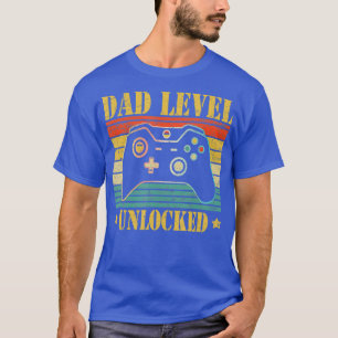 Funny New Dad Level Unlocked Tee Gaming Levelled