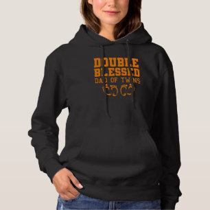 Funny New Dad Of Twins For Men Father Announcement Hoodie