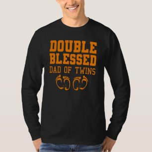Funny New Dad Of Twins For Men Father Announcement T-Shirt