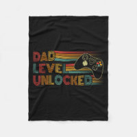 Funny New Dad Shirt Dad Level Unlocked Gaming Game