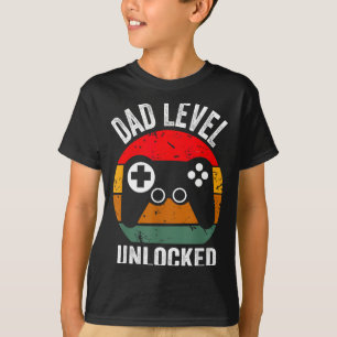 Funny New Dad Shirt Dad Level Unlocked Tee Shirt G