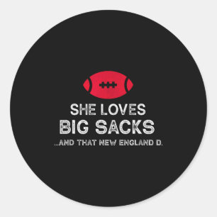 Funny New England Football Quote Men Women Gift Classic Round Sticker