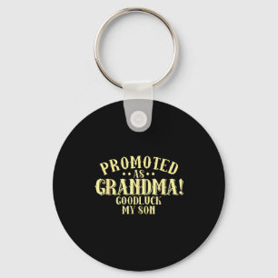 Funny New Grandma Promotion Quote Grandmother Humo Key Ring