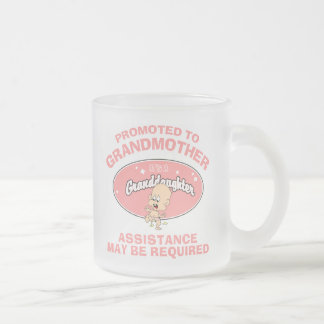 Funny New Grandmother New Granddaughter Frosted Glass Coffee Mug